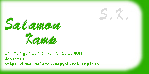 salamon kamp business card